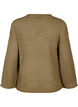Strikkebluse med hullmønster, Dusky Green, Packshot image number 1