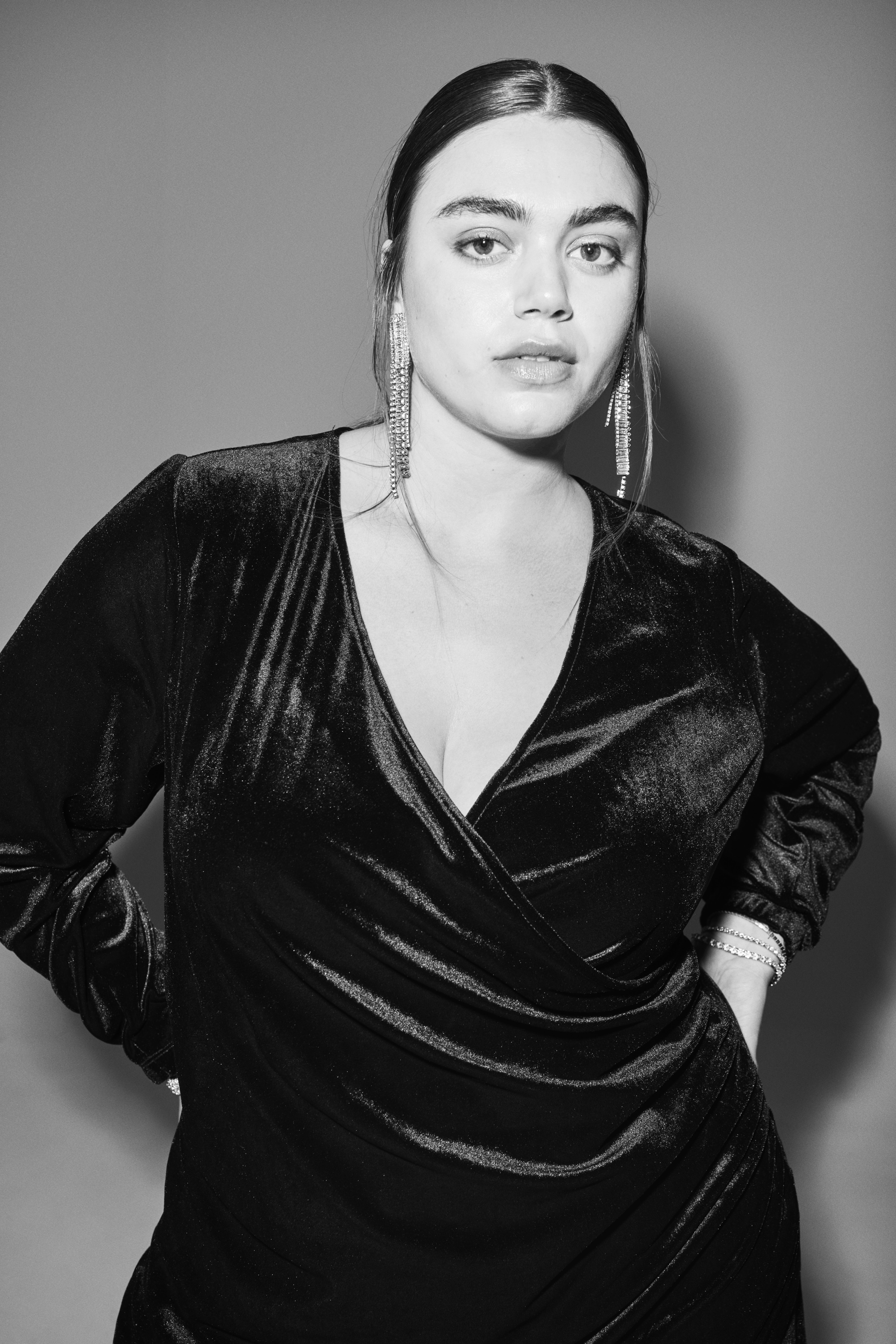 Zizzi Velour sett med detaljer, , Model