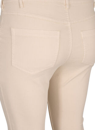 Amy jeans med høyt liv og utrolig slim fit, Oatmeal, Packshot image number 2