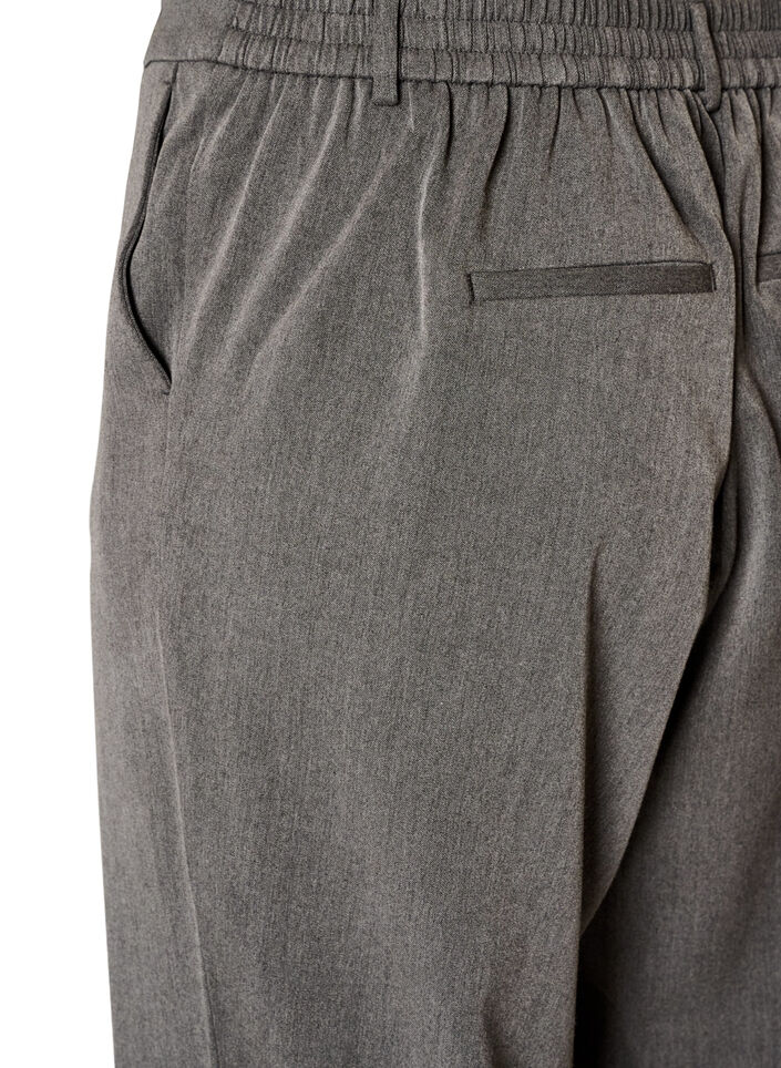 Dressbukse med h&oslash;y midje og straight fit, Gr&aring;, Packshot image number 3