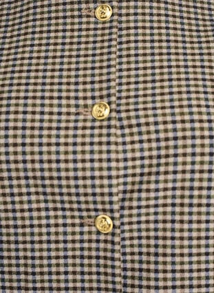 Zizzi Kort jakke med gullfargede knapper, Brun, Packshot image number 2