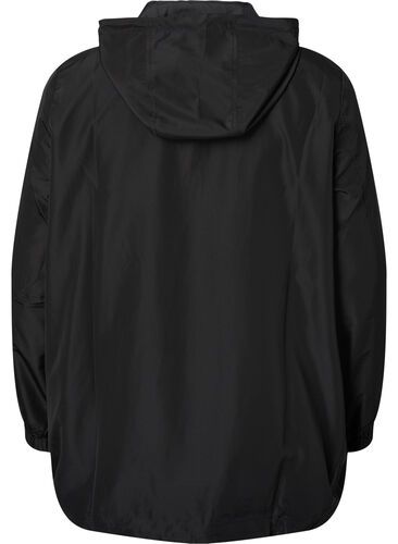 Anorak med hette og lomme, Black, Packshot image number 1