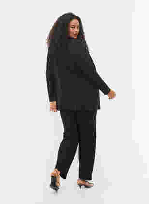 Bukse med vidde og lurex, Black w. Lurex, Model