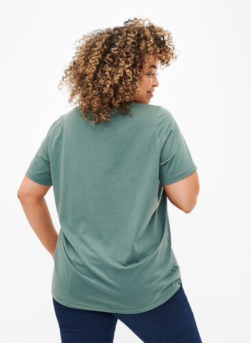 FLASH - T-skjorte med motiv, Balsam Green Star, Model image number 1