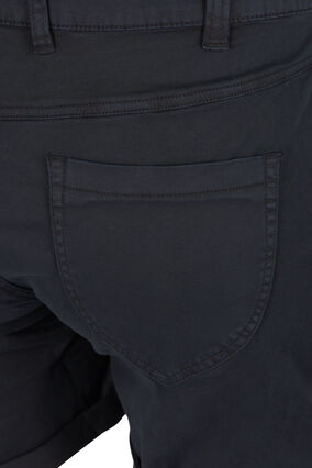 Regular fit shorts i bomull, Black, Packshot image number 3