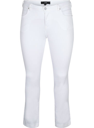 Slim fit Emily jeans med normal høyde i livet, White, Packshot image number 0
