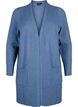 Ribbestrikket cardigan med lommer, Bl&aring;, Packshot image number 0