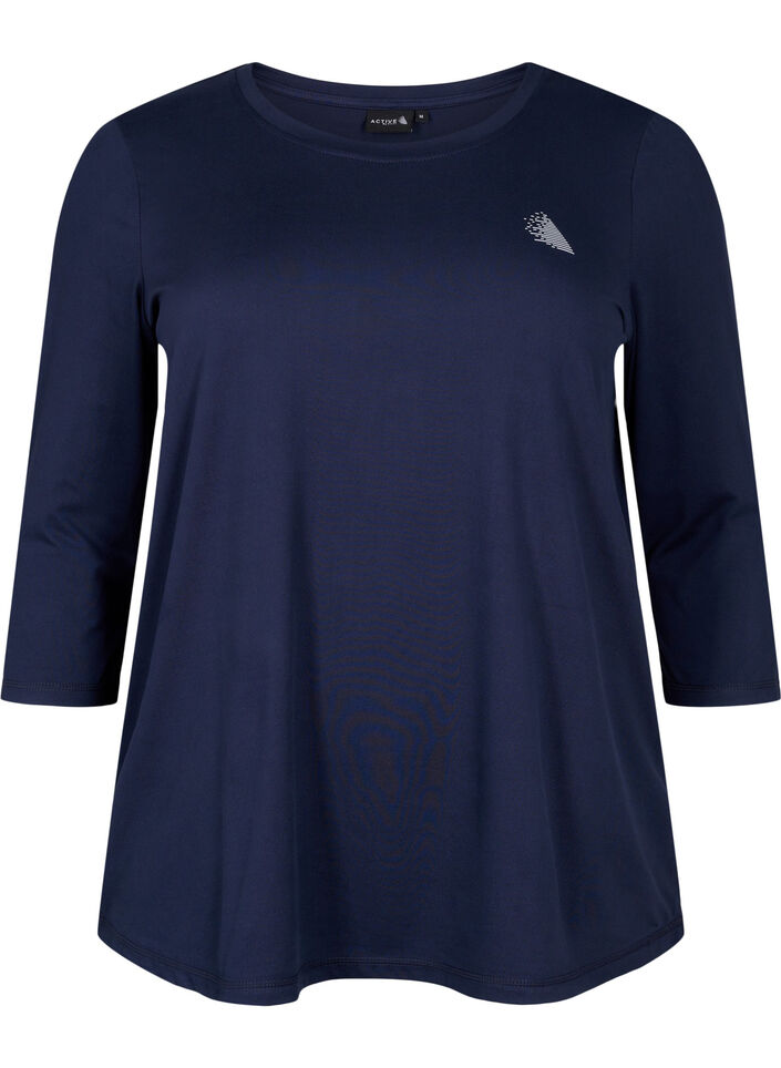 Treningsgenser med 3/4-ermer, Blå, Packshot image number 0