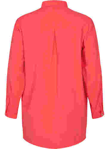 Lang skjorte i viskoseblanding, Hibiscus, Packshot image number 1