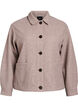 Kort skjortejakke med frynser, Beige, Packshot image number 0