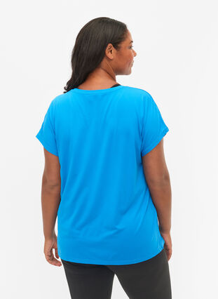 Kortermet trenings T-skjorte, Brilliant Blue, Model image number 1