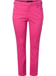 Emily jeans med normal høyde i livet og slim fit, Shock. Pink