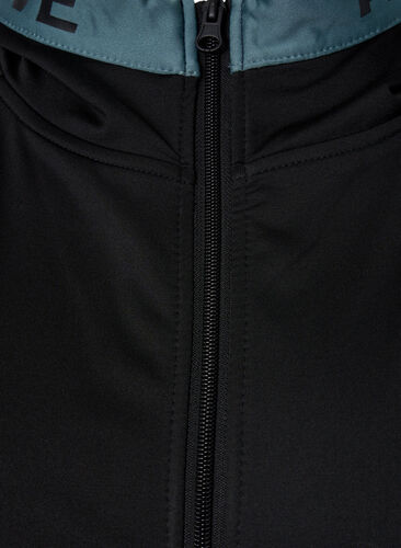 Treningscardigan med hette, Black, Packshot image number 2