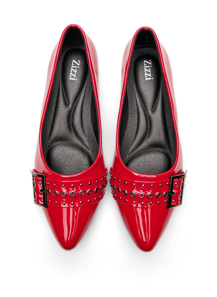 Wide fit - Ballerina med stropp og studs, Adrenaline Rush, Packshot