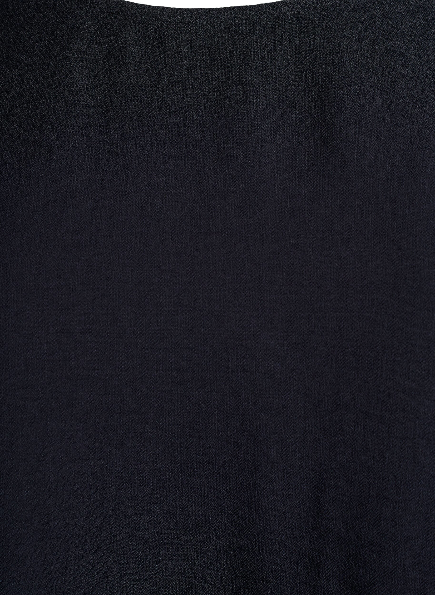 Zizzi Viskose bluse med 1/2 ermer, Svart, Packshot image number 2