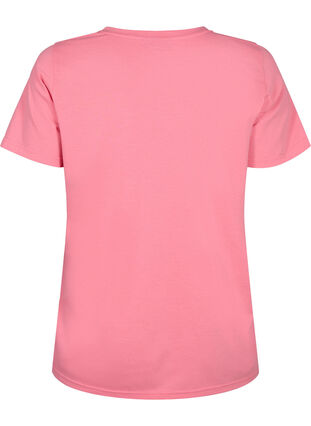 Kortermet T-skjorte med V-hals, Bubblegum Pink, Packshot image number 1