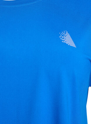Zizzi Ensfarget trenings-T-skjorte, Princess Blue, Packshot image number 2