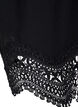 Kjole i viskose med broderte detaljer, Black, Packshot image number 3