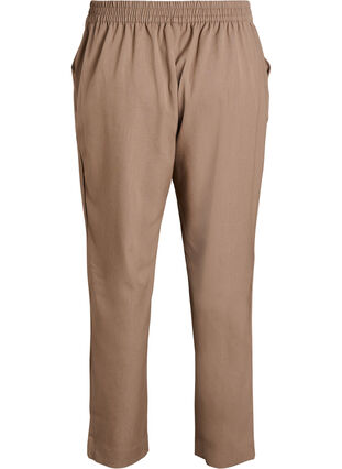 Zizzi Loose fit bukser med høy midje, Brun, Packshot image number 1
