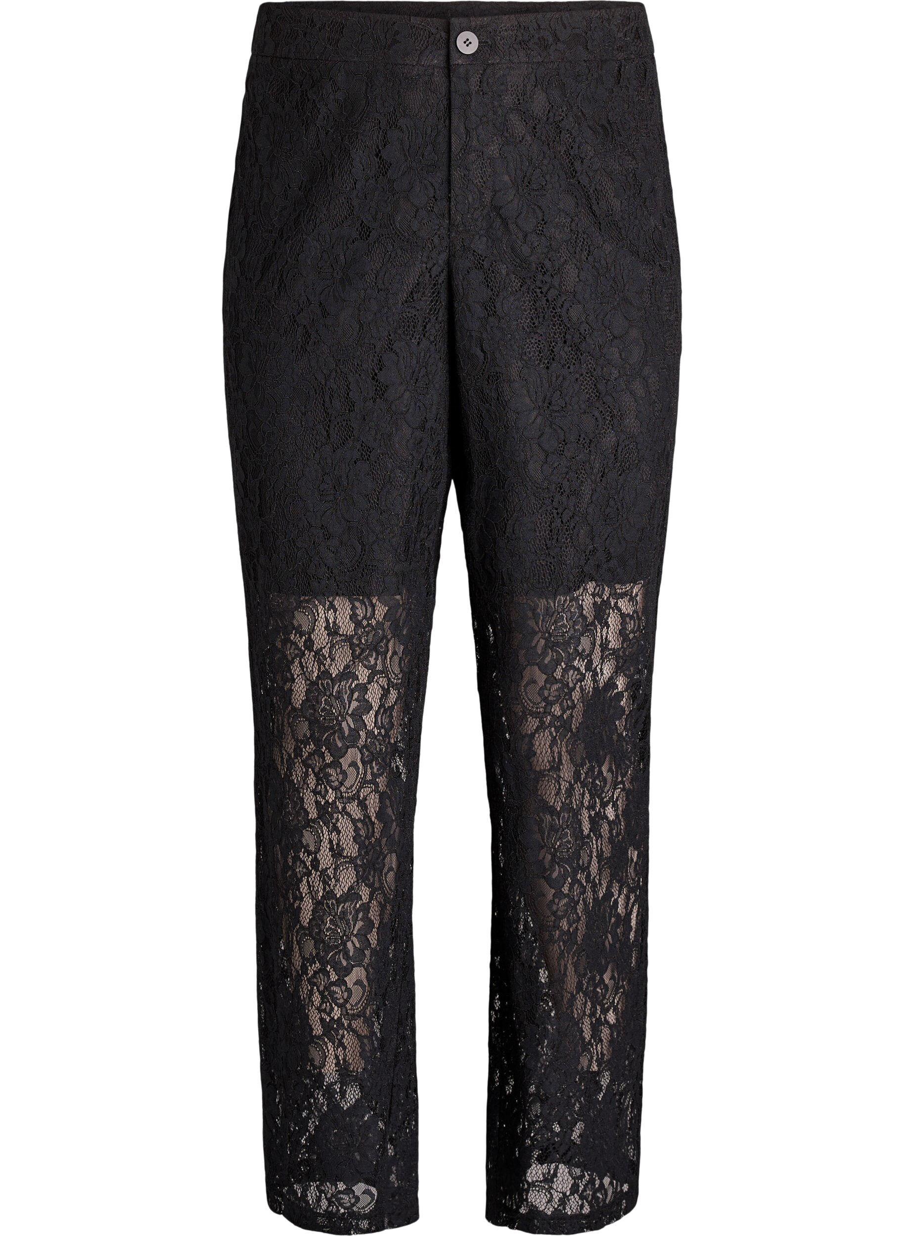 H&oslash;ytlivsbukser med blonder