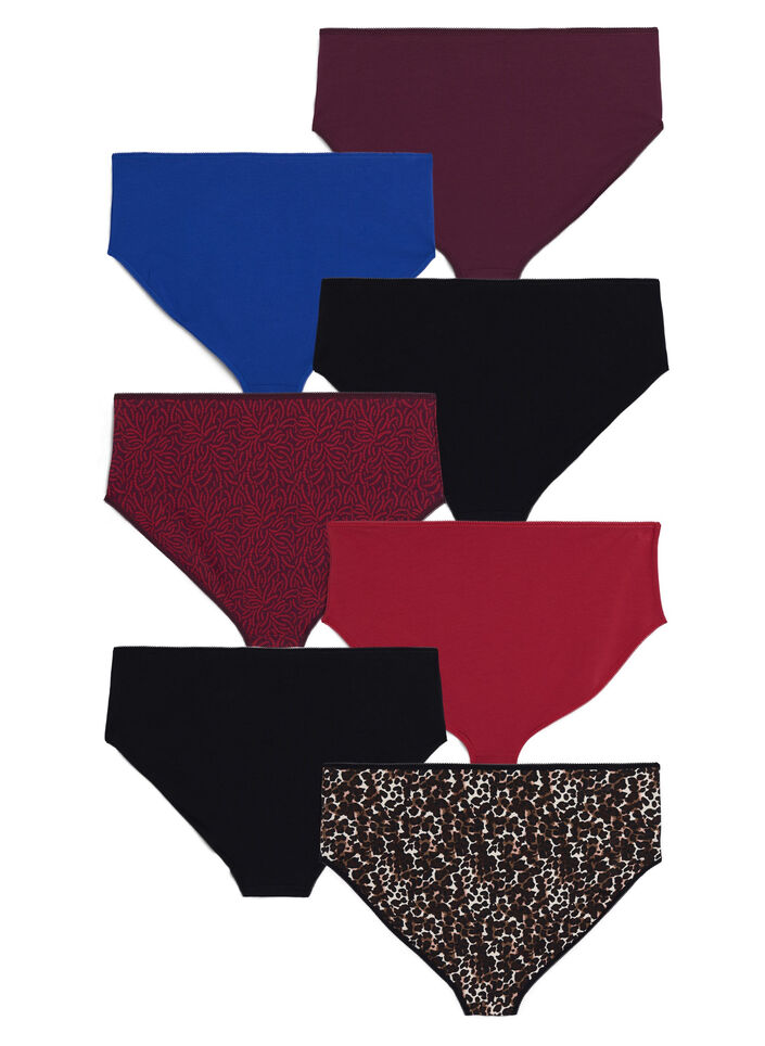 7-pakning med truser med regular waist, Rød, Packshot image number 1