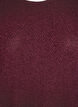 Bluse med glittermønster og 3/4 ermer, Mørk Bordeaux, Packshot image number 2