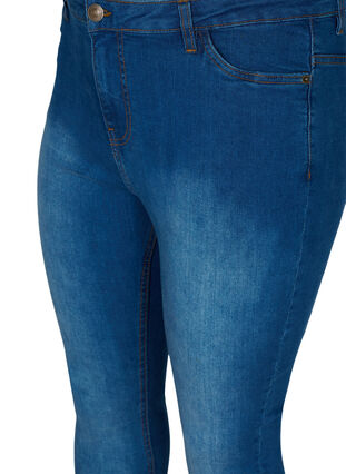 Super slim Amy jeans med høyt liv, Blue denim, Packshot image number 2