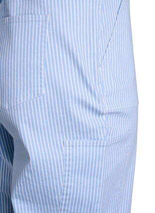 Zizzi Stripete cargojeans med høy midje, Blå, Packshot image number 3