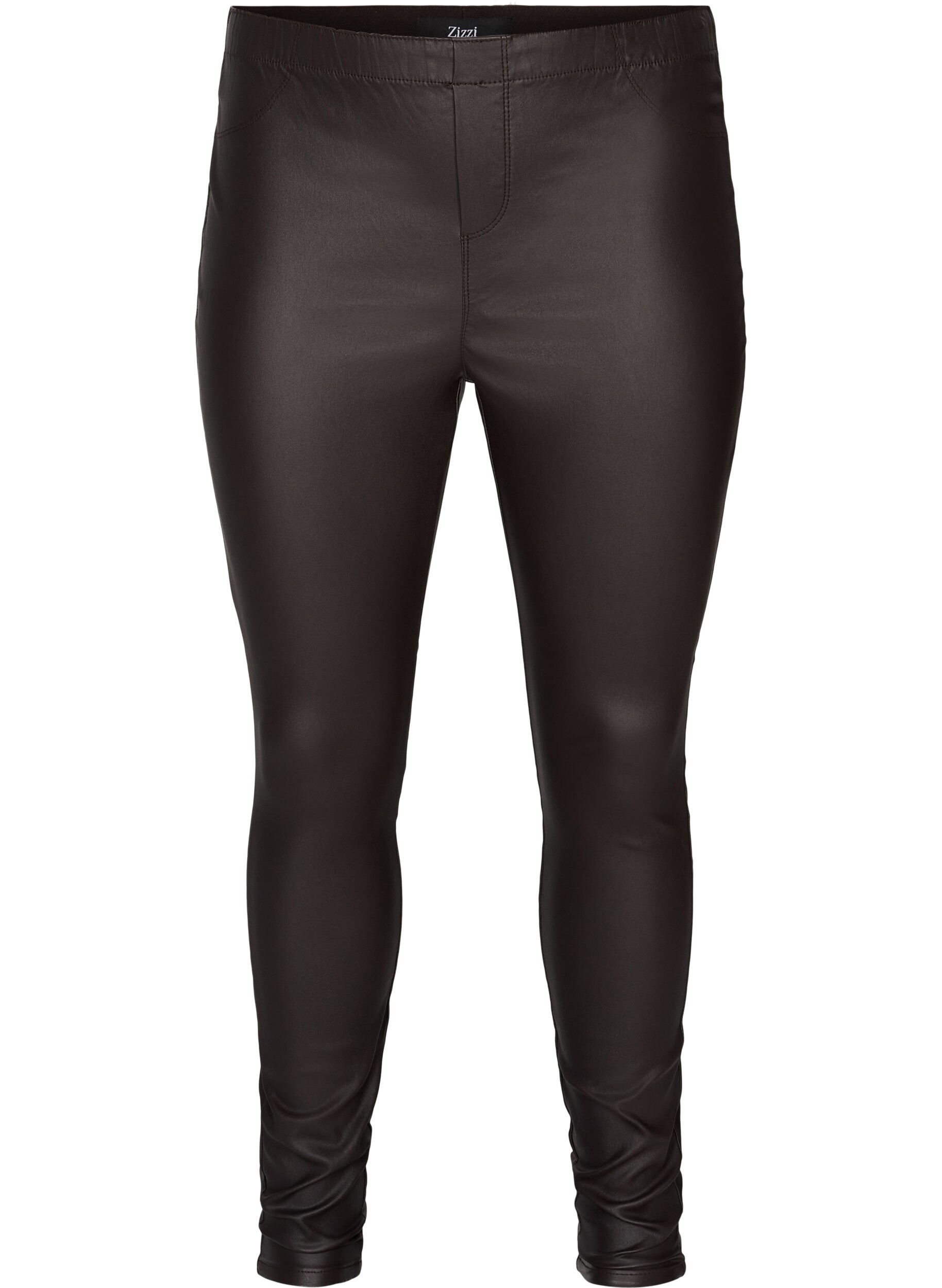 Zizzi Coated leggings, After Dark, Packshot image number 0