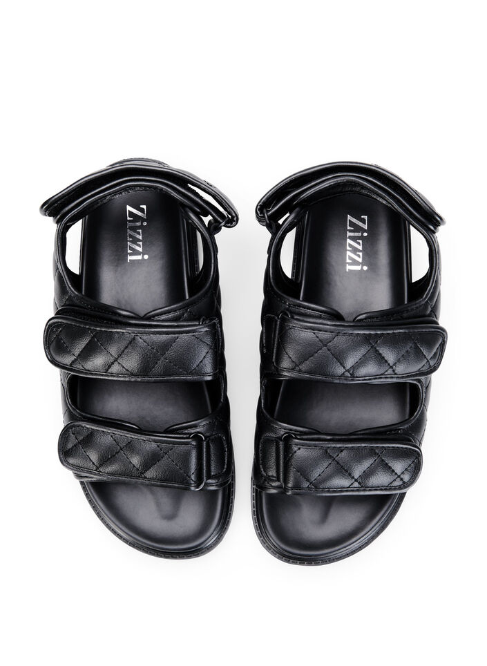 Wide fit skinnsandal , Svart, Packshot image number 2
