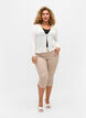 Ribbet cardigan med knyting, White, Model image number 2