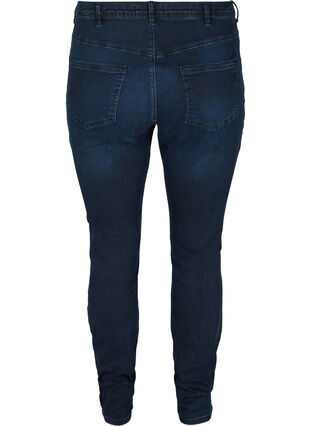 Super slim Amy jeans med høyt liv, Dark blue denim, Packshot image number 1