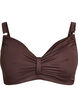 Bikinitopp med b&oslash;yle og drapering, Brun, Packshot image number 0