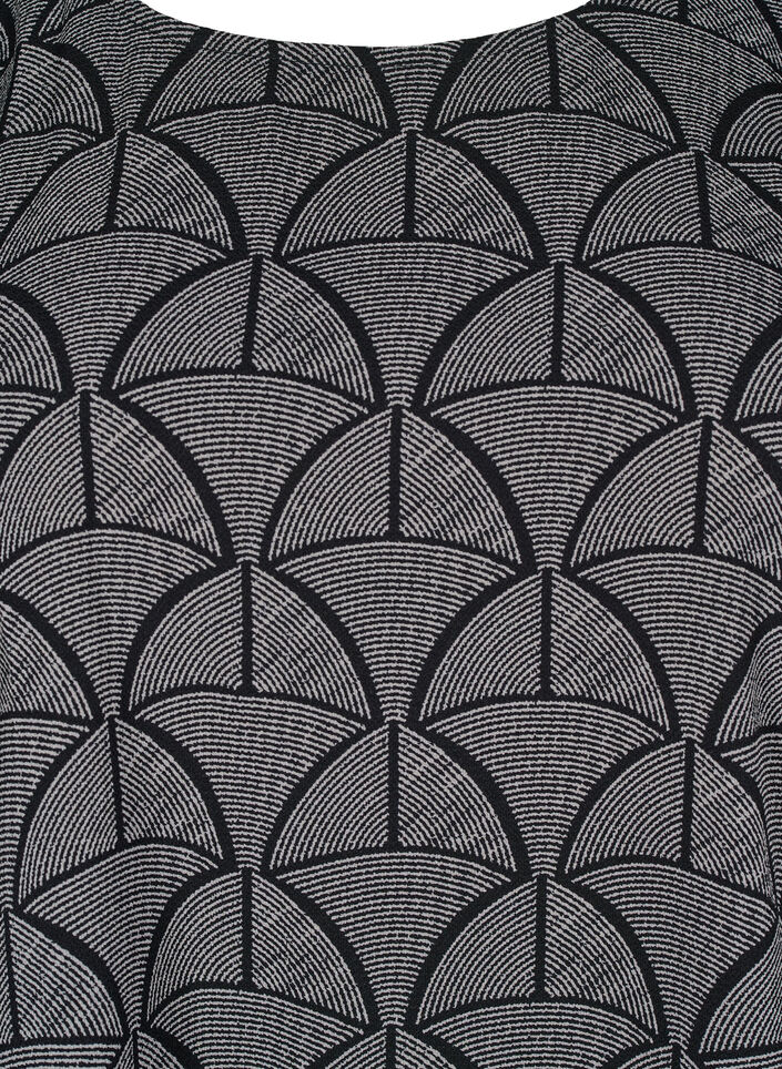 Kortermet bluse med trykk, Black Grey Graphic , Packshot image number 2