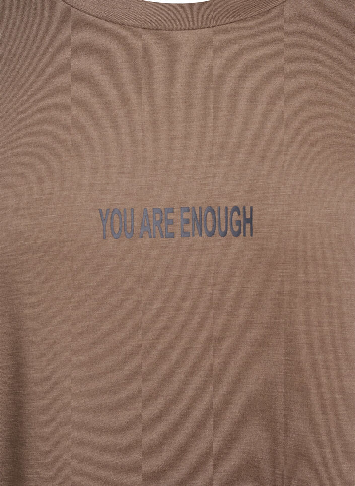 Kort genserkjole i en modalblanding, Fossil , Packshot image number 2