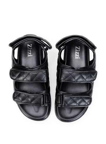 Wide fit skinnsandal , Black, Packshot image number 2