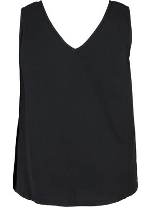 Zizzi Bomullstopp uten ermer, Black, Packshot image number 1