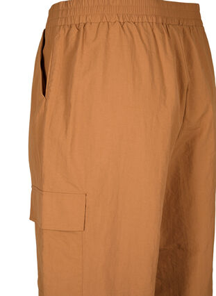 Cargo bukser med justerbar elastisk snøring, Sand, Packshot image number 3