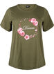 FLASH - T-skjorte med motiv, Olive Night Flower, Packshot image number 0
