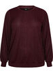 Bluse med vertikal struktur og glittertr&aring;d, R&oslash;d, Packshot image number 0