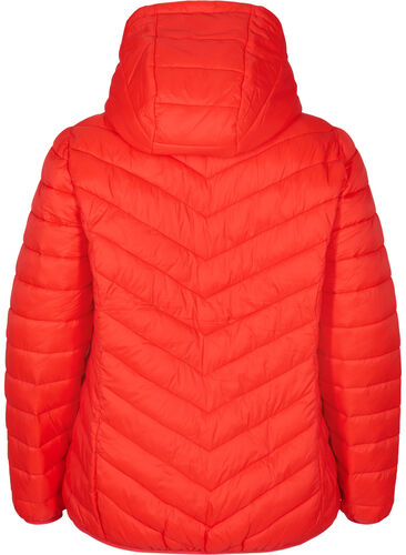 Lettvektsjakke med hette, Fiery Red, Packshot image number 1