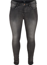 Super slim Amy jeans med høyt liv, Dark Grey Denim