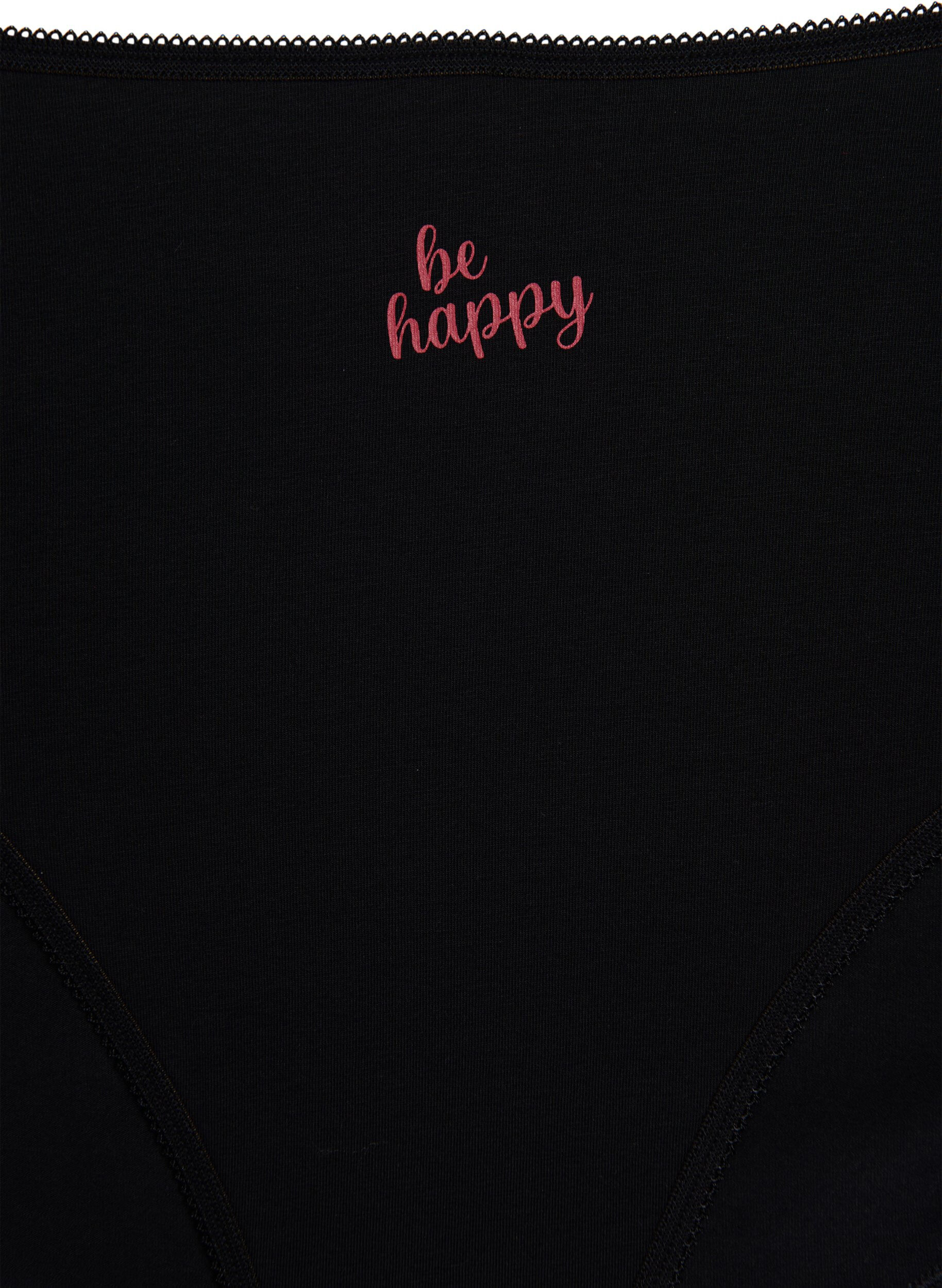 Zizzi 7-pakning med truser med regular waist, R&oslash;d, Packshot image number 3