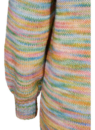 Lang, mønstrete strikket cardigan i bomullsmiks, Multi Color, Packshot image number 3