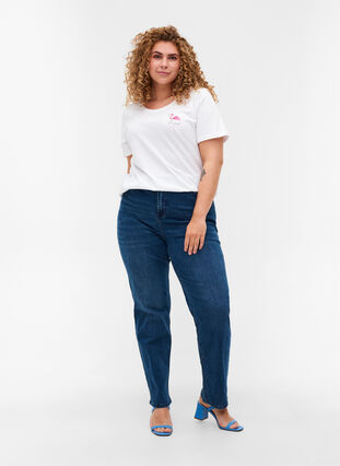 T-skjorte med print, White Flamingo, Model image number 2