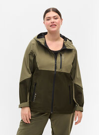 Vanntett skalljakke med hette og refleks, Forest Night Comb, Model
