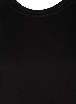 Sweatbluse med puffermer, Black, Packshot image number 2