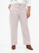 Stripete cargojeans med rett passform, Rose White Stripe, Model image number 2