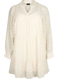 Jacquard kjole med volangkrage, Birch