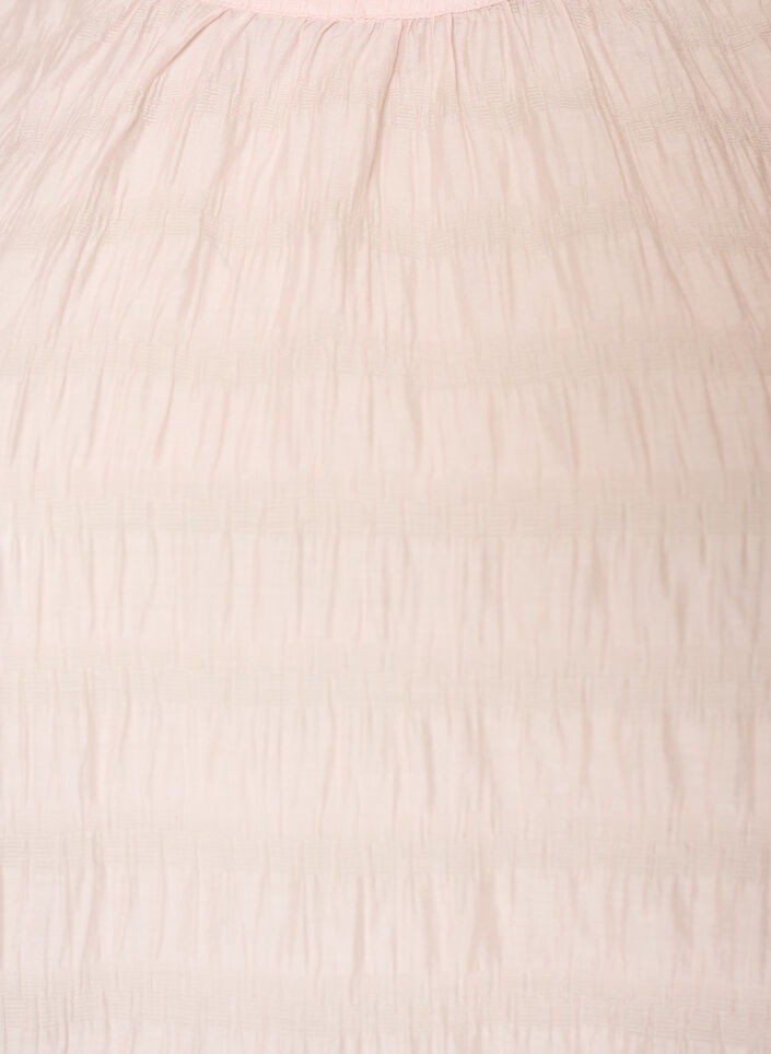 Ermel&oslash;s bluse med tekstur og volanger, Rosa, Packshot image number 2